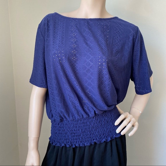 Michael Kors Tops - Michael Kors Lace Top Blue, XL